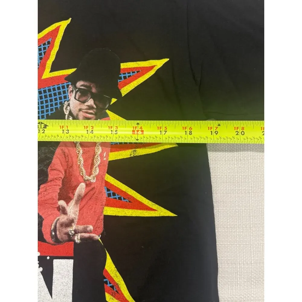 RUN DMC T Shirt Mens Medium Black Graphic Hip Hop Rap Group Band Tee NWT